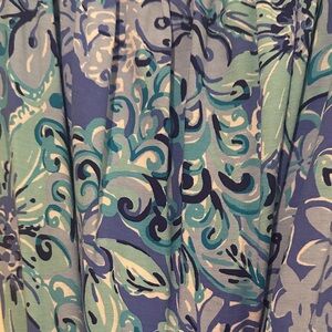 Lilly Pulitzer Blue and Green dress/ romper that ties around the waist.